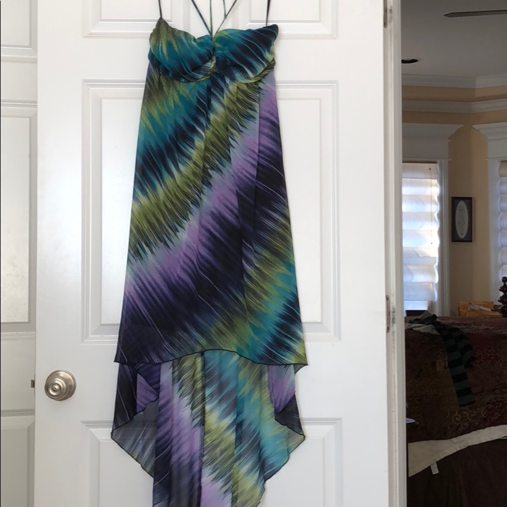 Multi-color and length dress